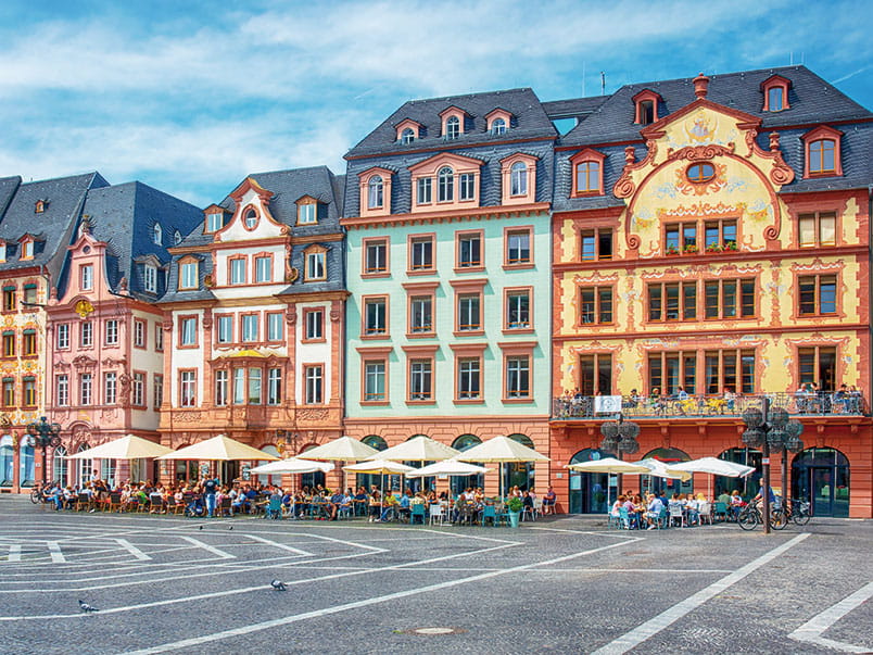 Timbered buildings in Mainz, Germany